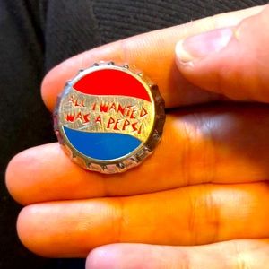 “All I wanted was a Pepsi” Suicidal Tendencies lyrics bottle cap enamel pin